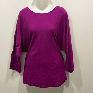 Investments purple batwing sweater size large